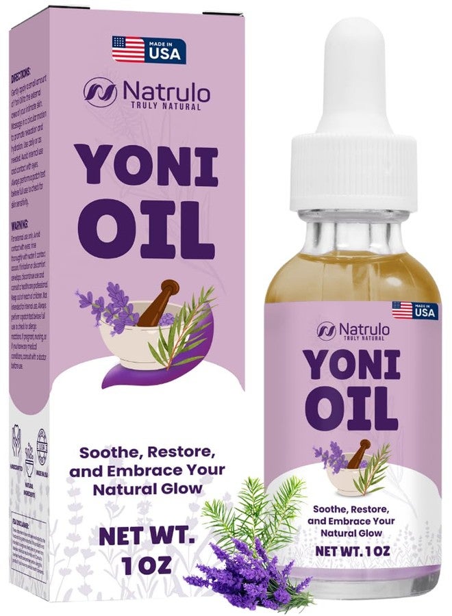 Natrulo Yoni Oil – Natural Feminine Oil for Women, Odor Control, Dark Spots, Ingrown Hairs & Skin Brightening – pH Balanced, Moisturizing, Herbal Serum with Essential Oils – Intimate Vaginal Care, Made in USA - Image 1